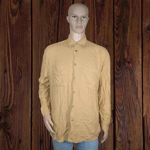 Vintage Tan Barcelino Button Down Shirt Size L